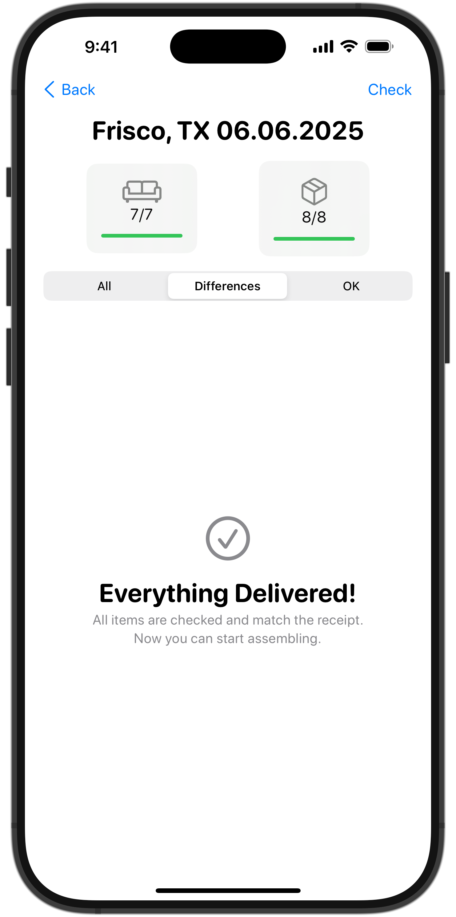 Delivery complete